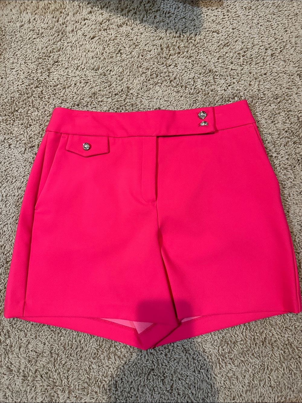 Rachel Zoe Hot Pink High-Rise Shorts
